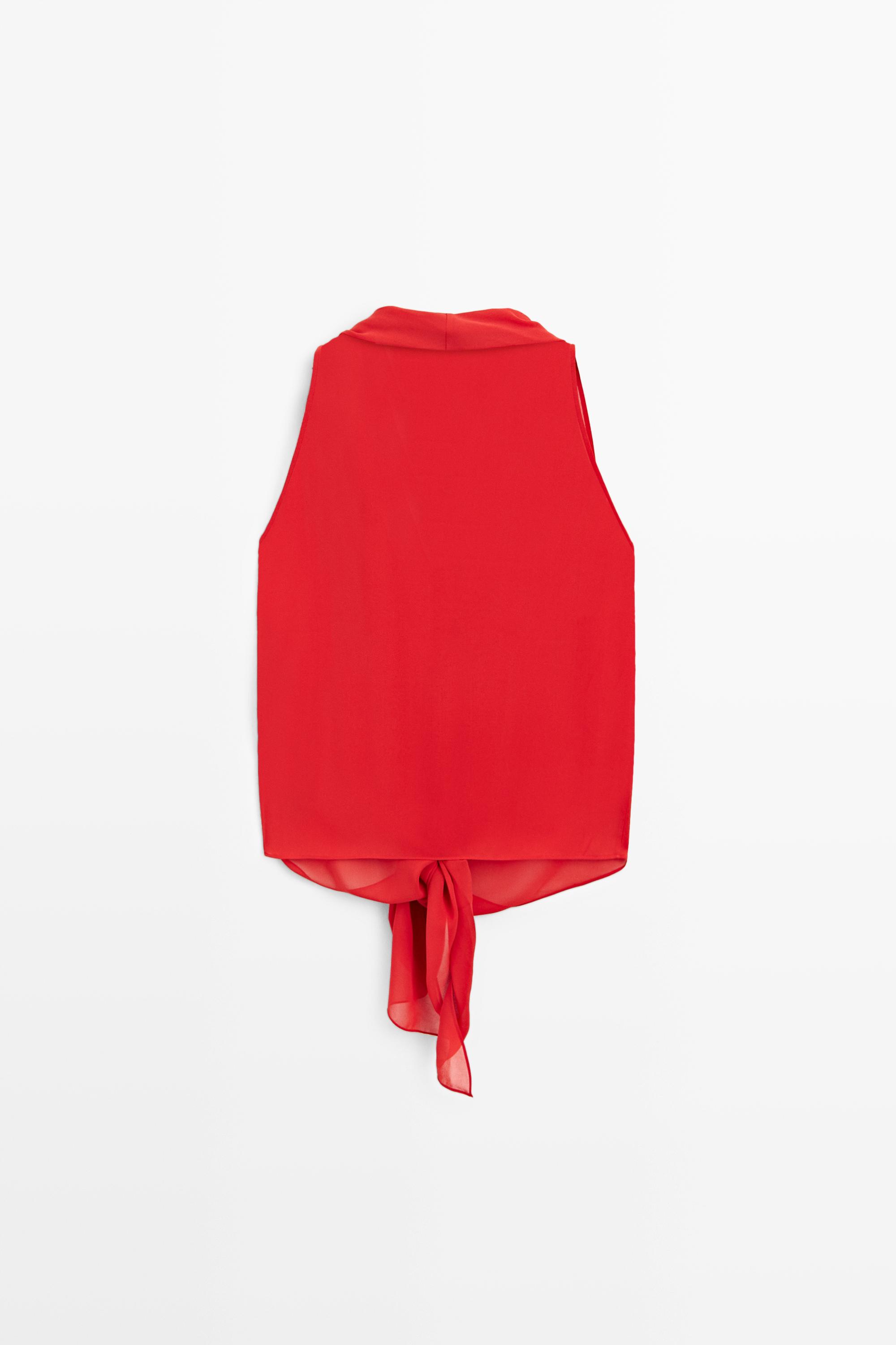 Top semi-transparent 100 % soie